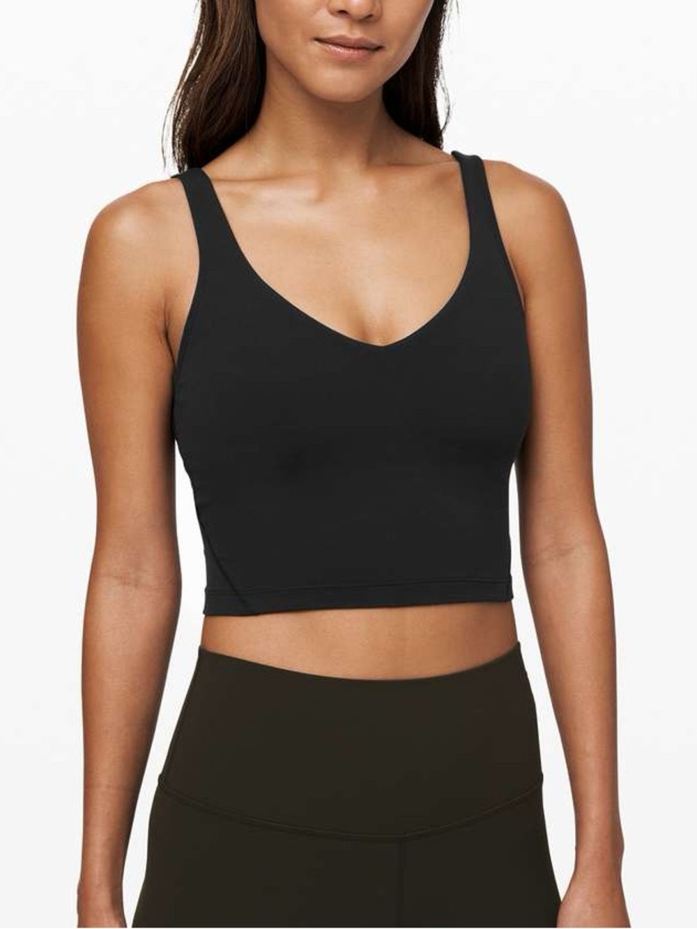 Lululemon Align Cropped V-Neck Active Tank Black 6